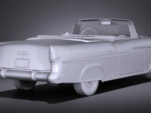 Chevrolet Bel Air 1955 Convertible Vray 3D Model