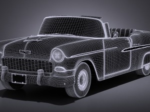Chevrolet Bel Air 1955 Convertible Vray 3D 模型