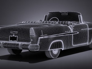 Chevrolet Bel Air 1955 Convertible Vray 3D 模型