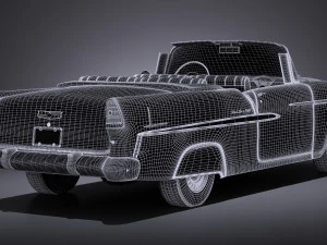 Chevrolet Bel Air 1955 Convertible Vray 3D Model