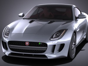 Jaguar F-type R Coupe 2016 vray Modello 3D