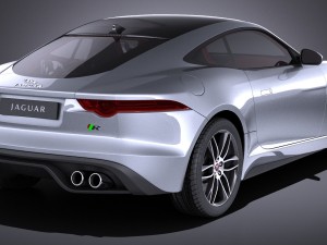 Jaguar F-type R Coupe 2016 vray Modello 3D