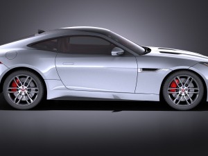 Jaguar F-type R Coupe 2016 vray Modello 3D