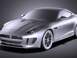 Jaguar F-type R Coupe 2016 vray Modello 3D