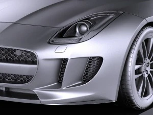 Jaguar F-type R Coupe 2016 vray 3D Model
