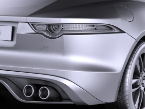 Jaguar F-type R Coupe 2016 vray Modello 3D
