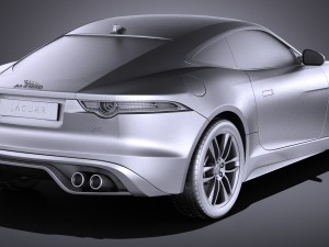 Jaguar F-type R Coupe 2016 vray Modello 3D