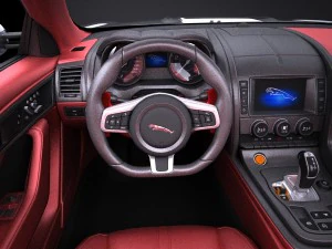 Jaguar F-type R Coupe 2016 vray 3D Model
