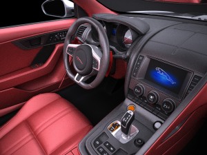 Jaguar F-type R Coupe 2016 vray Modello 3D