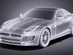 Jaguar F-type R Coupe 2016 vray Modello 3D