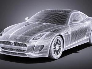 Jaguar F-type R Coupe 2016 vray 3D Model
