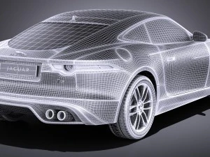 Jaguar F-type R Coupe 2016 vray 3D Model