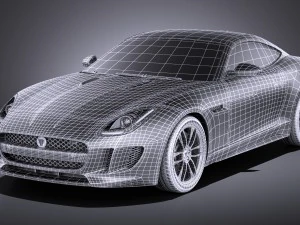 Jaguar F-type R Coupe 2016 vray 3D Model