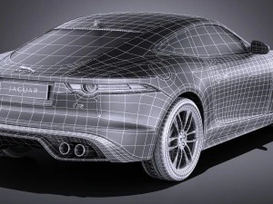 Jaguar F-type R Coupe 2016 vray 3D Model