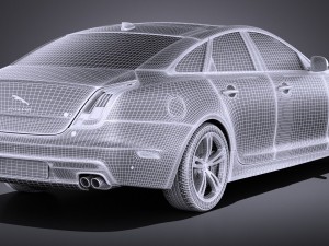 Jaguar XJR 2016 vray Modèle 3D