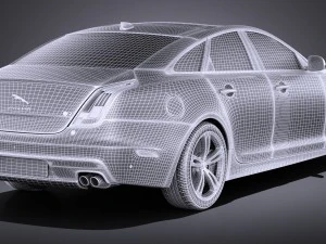 Jaguar XJR 2016 vray 3D Model