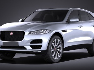 Jaguar F-pace 2017 vray 3D Model