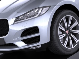 Jaguar F-pace 2017 vray Modello 3D