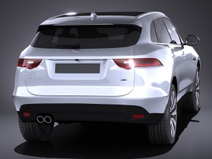 Jaguar F-pace 2017 vray Modello 3D