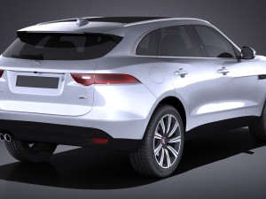 Jaguar F-pace 2017 vray Modello 3D