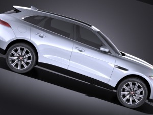 Jaguar F-pace 2017 vray Modello 3D