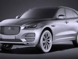 Jaguar F-pace 2017 vray Modello 3D