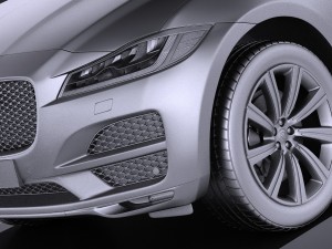 Jaguar F-pace 2017 vray Modello 3D