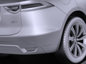 Jaguar F-pace 2017 vray Modello 3D