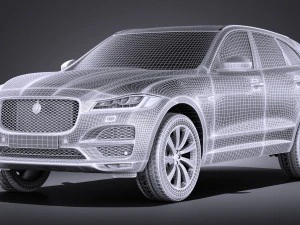 Jaguar F-pace 2017 vray 3D Model
