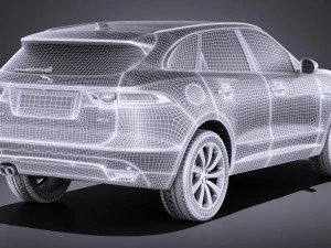Jaguar F-pace 2017 vray 3D Model