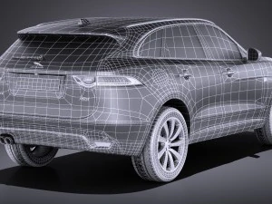 Jaguar F-pace 2017 vray 3D Model