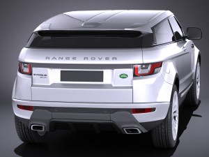 Range Rover Evoque 3-door 2017 3D Модель
