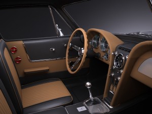 Chevrolet Corvette C2 Coupe 1963 vray 3D-Modell