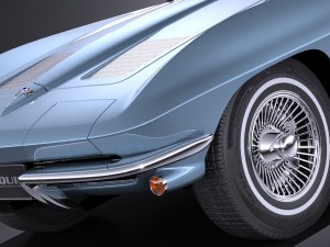 Chevrolet Corvette C2 Coupe 1963 vray 3D-Modell