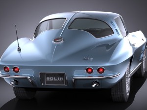 Chevrolet Corvette C2 Coupe 1963 vray 3D-Modell