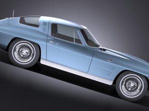 Chevrolet Corvette C2 Coupe 1963 vray 3D-Modell