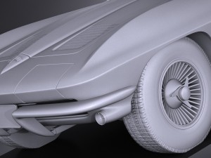 Chevrolet Corvette C2 Coupe 1963 vray 3D-Modell