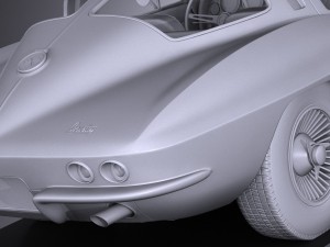 Chevrolet Corvette C2 Coupe 1963 vray 3D-Modell