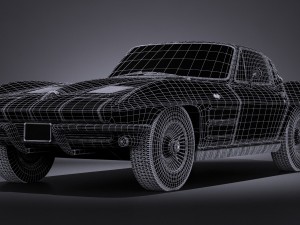 Chevrolet Corvette C2 Coupe 1963 vray 3D-Modell