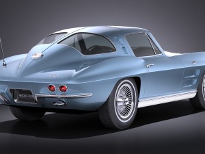 Chevrolet Corvette C2 Coupe 1963 vray 3D-Modell