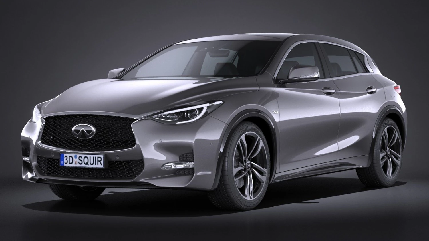 Infiniti Q30S 2017 3D Model .c4d .max .obj .3ds .fbx .stl .blend 