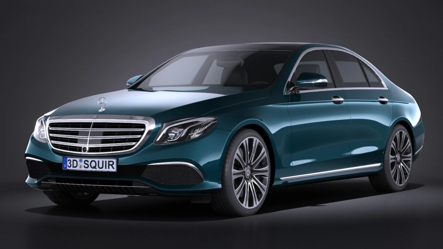 Mercedes-Benz E-class Sedan 2017 3D Model .c4d .max .obj .3ds .fbx .stl .blend 