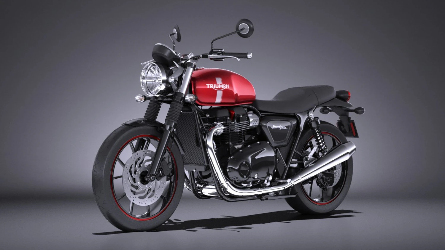 Triunfo Bonneville Twin Street 2016 Modelo 3D .c4d .max .obj .3ds .fbx .stl .blend 