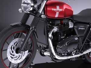 Triumph Bonneville Twin Street 2016 Modelo 3D