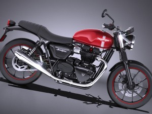 Triumph Bonneville Twin Street 2016 Modelo 3D