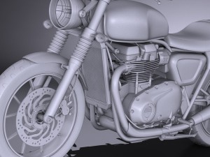 Triumph Bonneville Twin Street 2016 Modelo 3D
