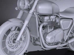 Triunfo Bonneville Twin Street 2016 Modelo 3D
