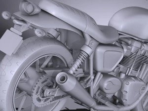 Triunfo Bonneville Twin Street 2016 Modelo 3D