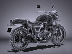 Triumph Bonneville Twin Street 2016 Modelo 3D