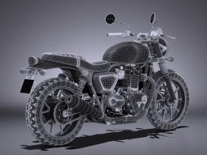Triunfo Bonneville Twin Street 2016 Modelo 3D